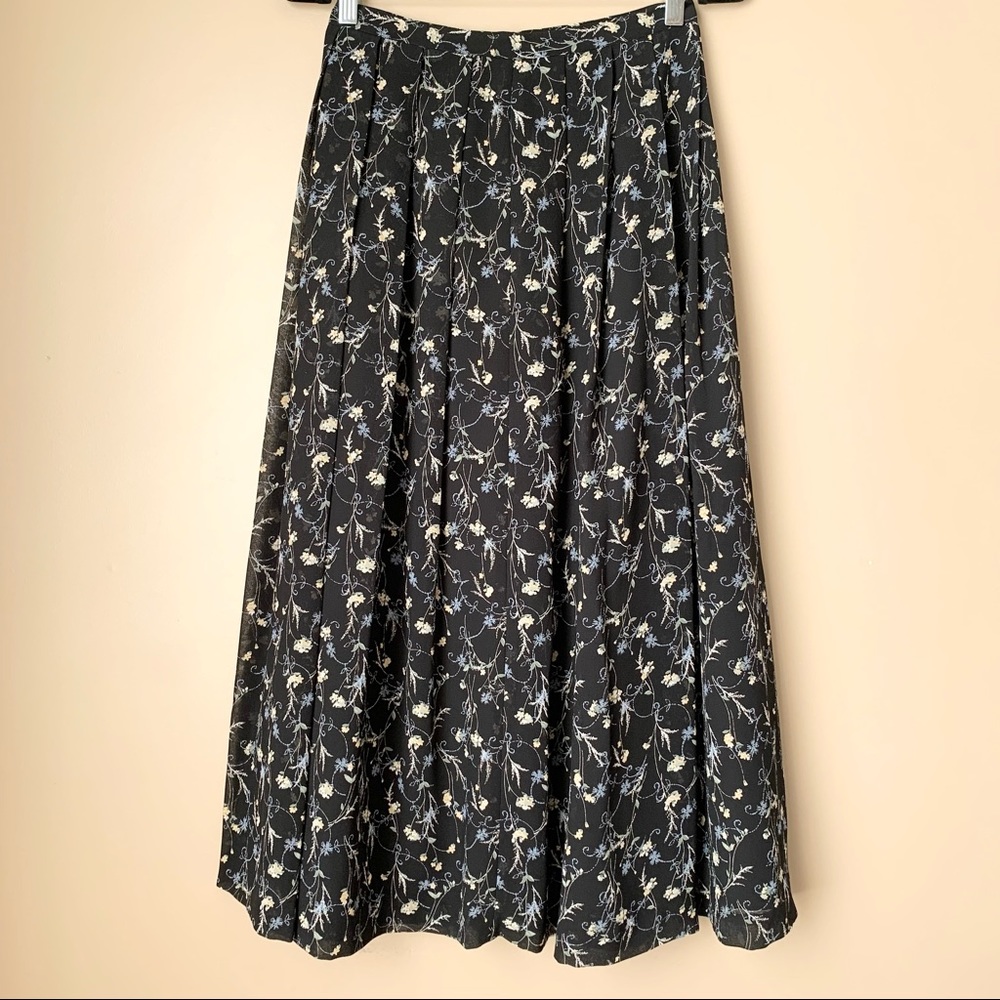 SOLD Vintage | Korean-made floral midi skirt